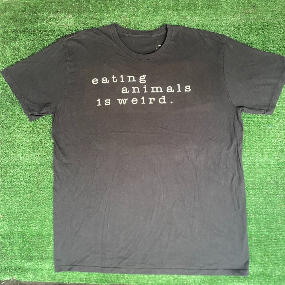 Vintage Y2K Vegan Slogan Quote T-Shirt Funny Vegetarian Humor Grunge Skater